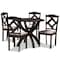 Baxton Studio Quinlan Sand Upholstered and Dark Brown Wood 5-Piece Dining Set 169-8027-10902 - alternate 1